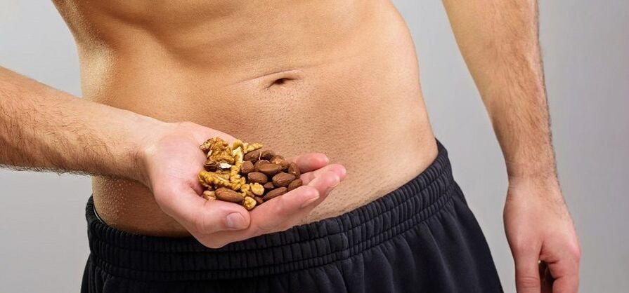 Nueces para el potencial de los hombres